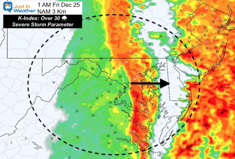 December 24 Christmas Severe Storm Index