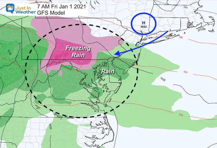 December 28 weather New Years Day 2021 Freezing Rain ice