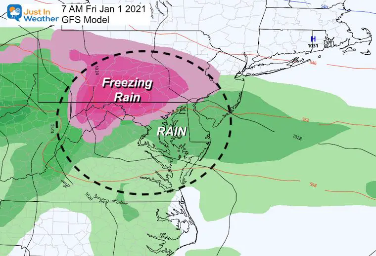 December 28 weather New Years Day Ice