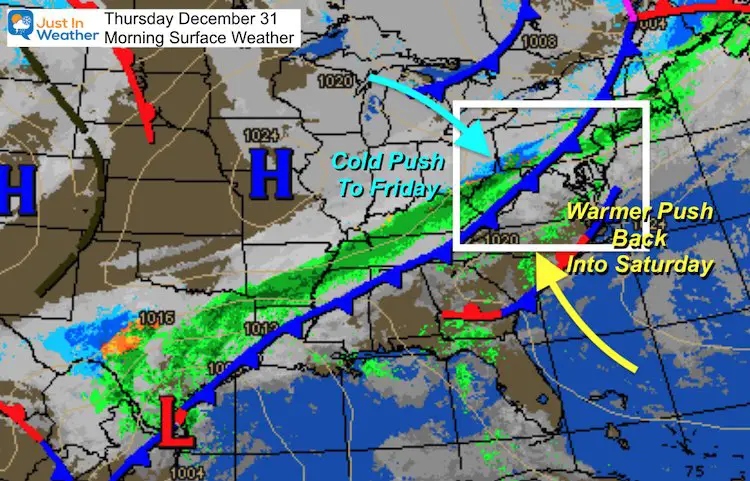 December 31 weather Thursday morning