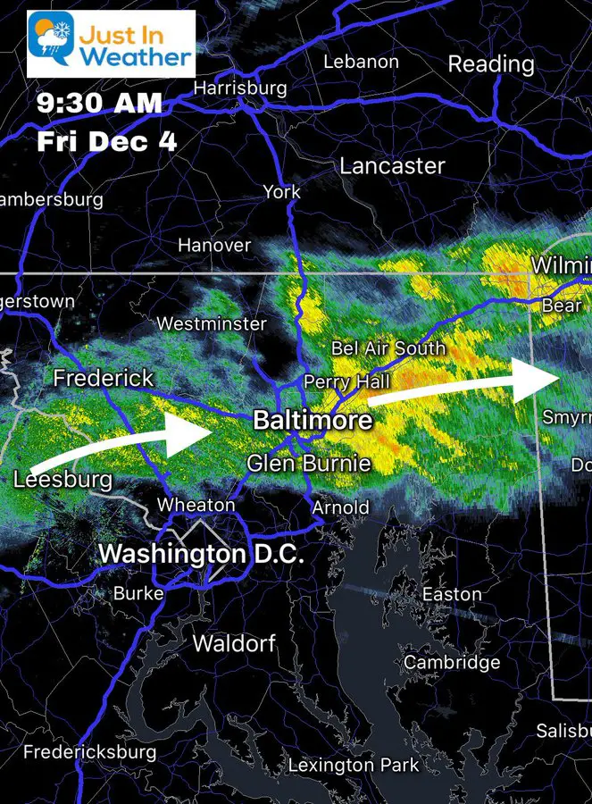 December 4 morning radar rain