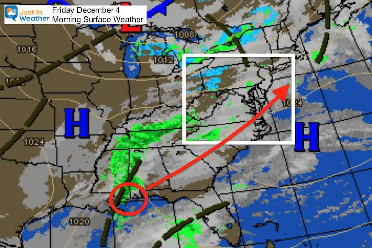 December 4 weather rain storm Friday morning