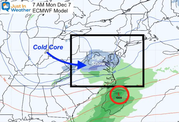 December 4 weather snow Monday