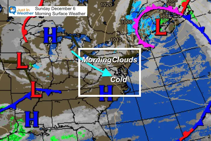 December 6 weather Sunday morning