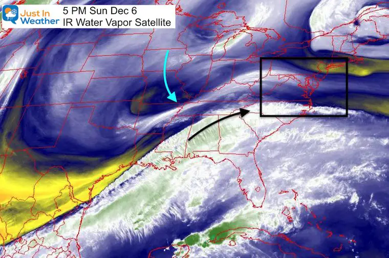 December 6 weather satellite water vapor Sunday