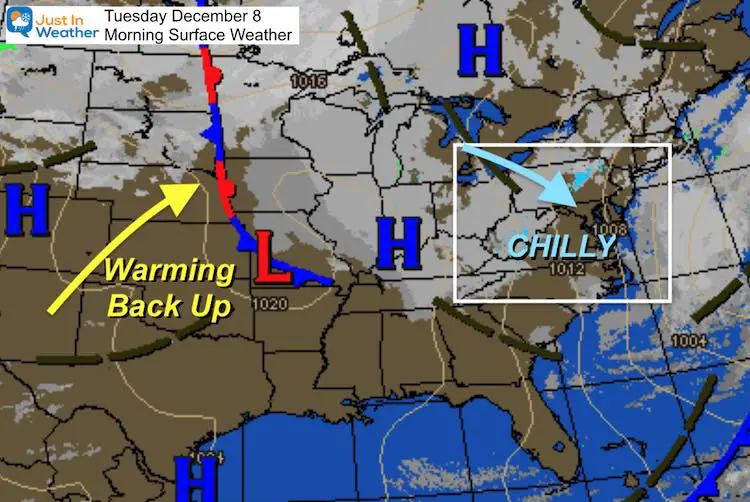 December 8 weather Tuesday morning