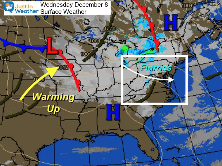 December 9 weather Wednesday morning