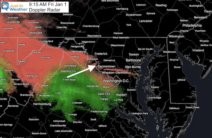 January 1 morning ice radar