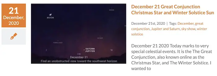 Winter Solstice And Christmas Star Planet Conjunction