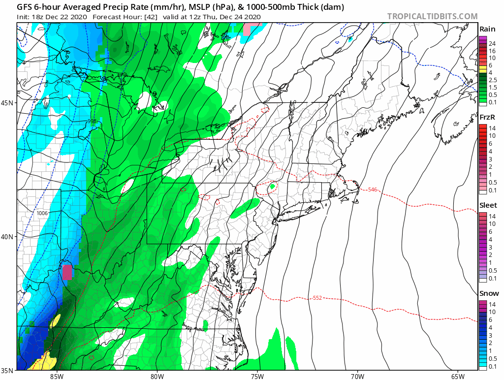 December 22 Christmas rain snow