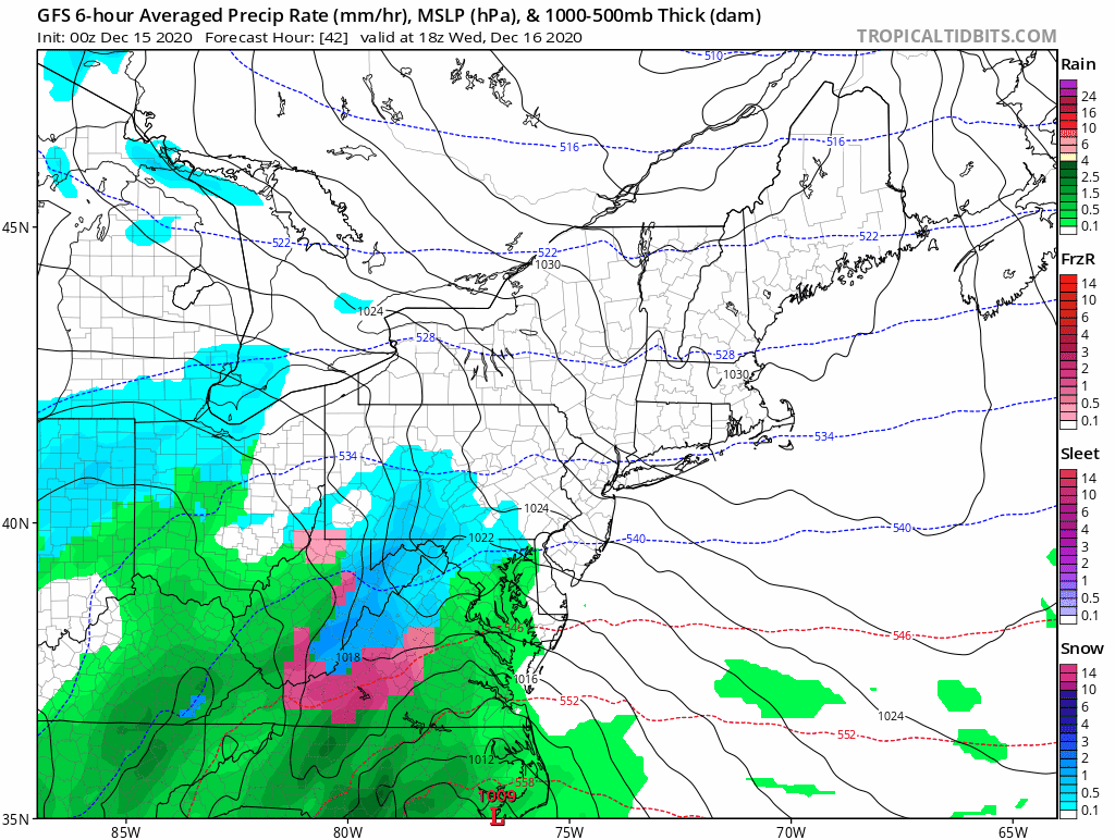 December 15 winter storm GFS