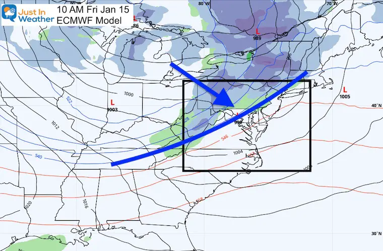 January 10 weather Friday arctic front