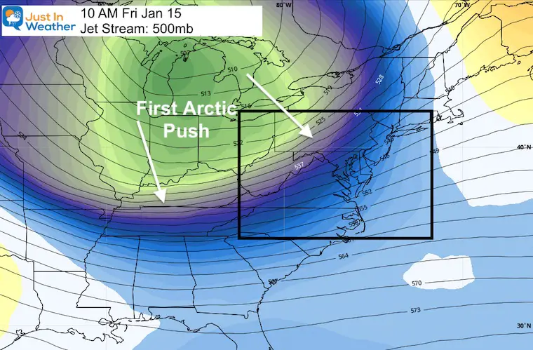 January 10 weather Friday jet stream