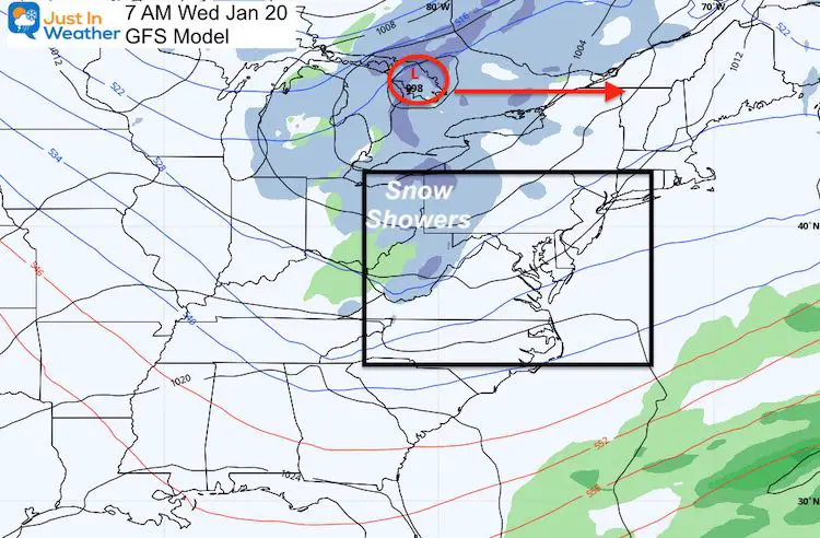 January 11 weather snow rain next week