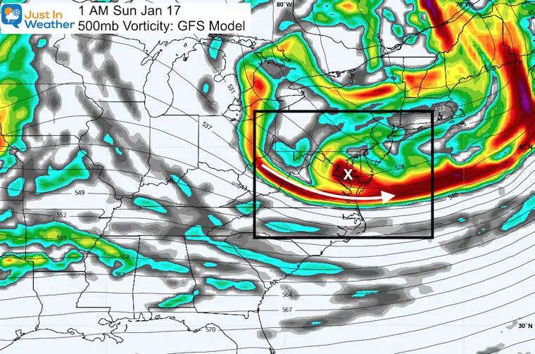 January 12 weather vorticity weekend