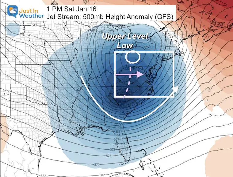 January 14 weather jet stream cold weekend