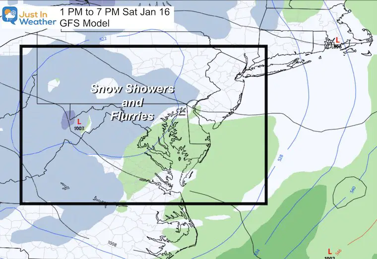 January 14 weather snow Saturday