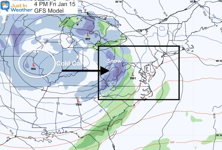 January 14 weather snow rain Friday afternoon