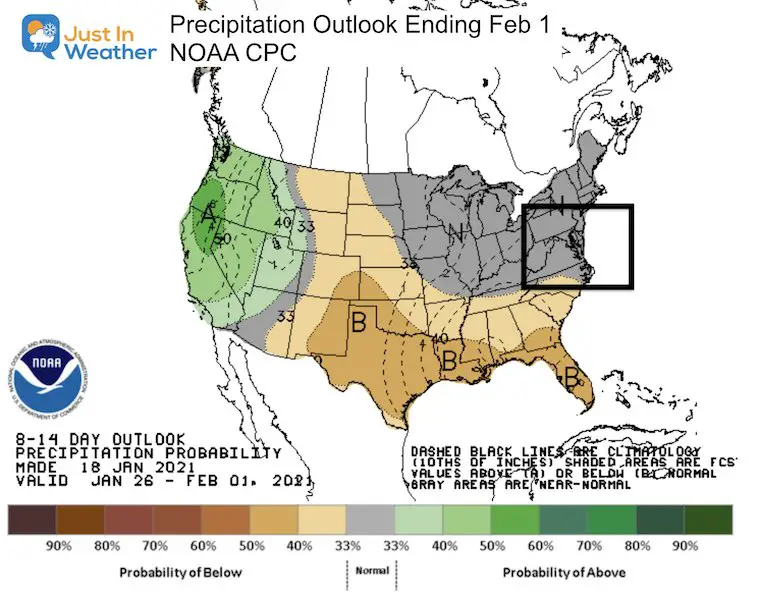 January 18 weather NOAA precipitation outlook