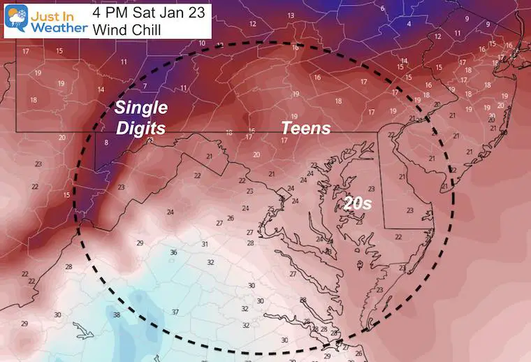 January 2 weather wind chill Saturday Afternoon