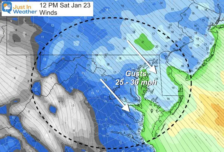 January 2 weather winds Saturday Afternoon