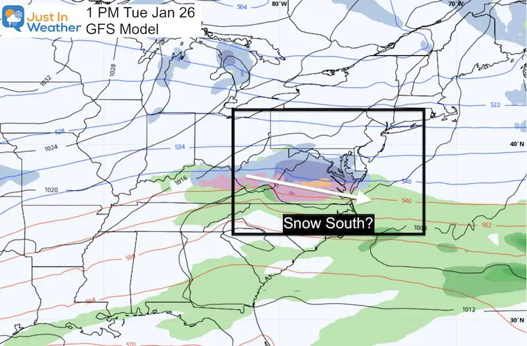 January 20 weather winter storm next Tuesday GFS