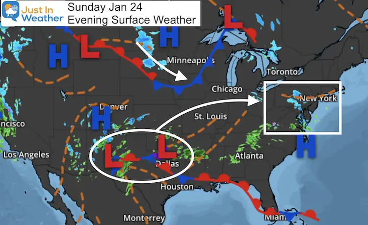 January 24 Sunday Evening Weather