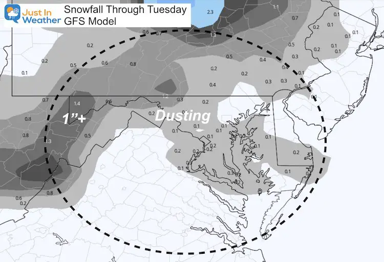 January 24 weather snow forecast GFS