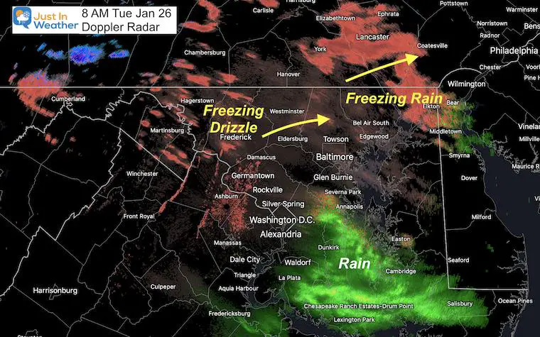 January 26 weather freezing rain doppler radar 8 AM