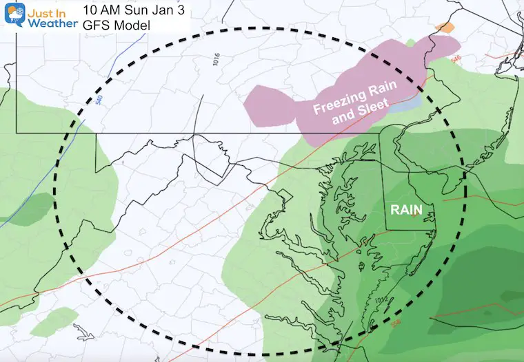 January 3 ice rain Sundaty 10 AM