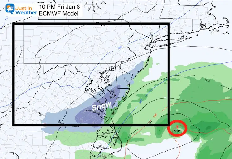 January 3 weather coastal storm snow Friday European