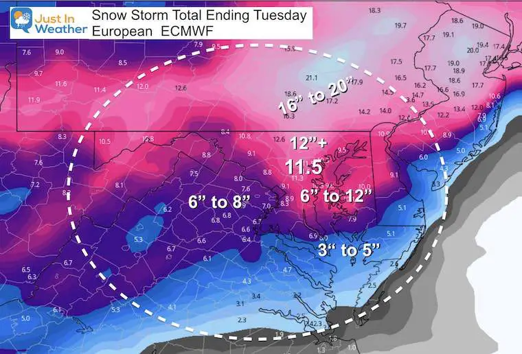 January 30 new snow storm total European