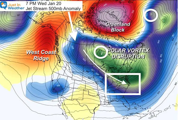 January 5 weather jet stream polar vortex Wed Jan 20