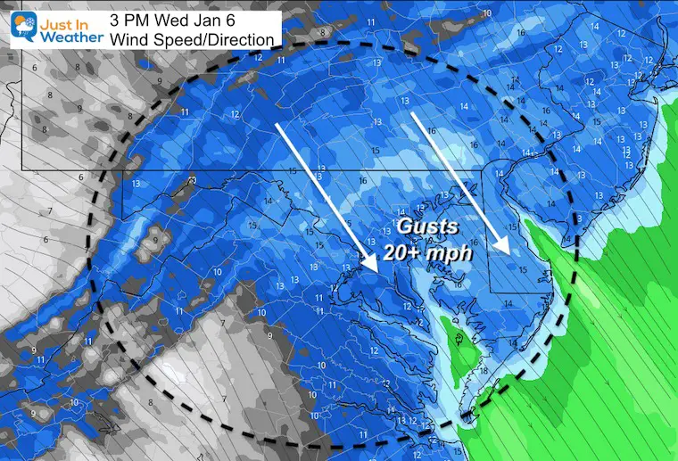 January 6 weather winds Wednesday