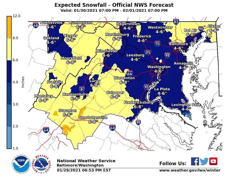 Snow Forecast National Weather Service Sunday