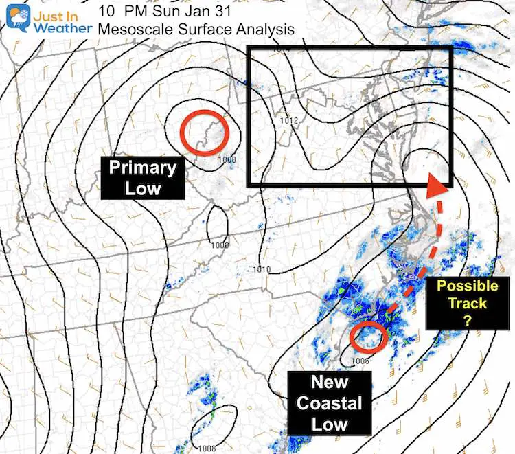 Sunday Jan 31 10 PM Surface Weather