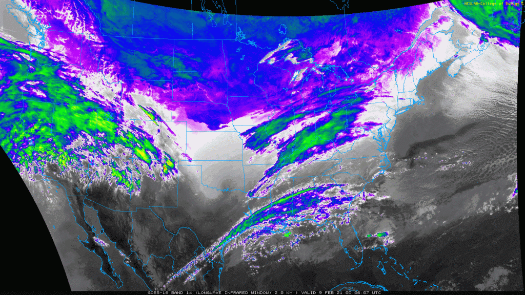 February 8 satellite snow ice storm