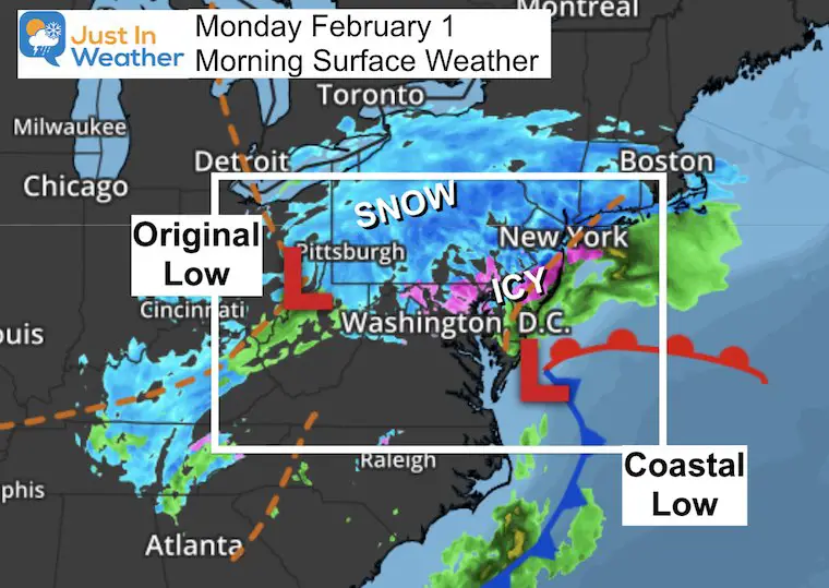 February 1 weather morning surface weather