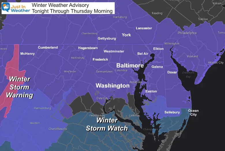 February 10 Winter Weather Advisory