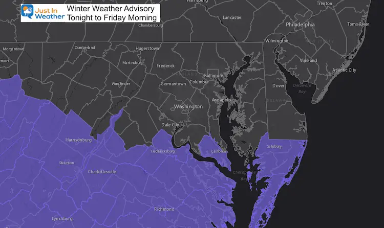 February 11 Winter Weather Advisory snow