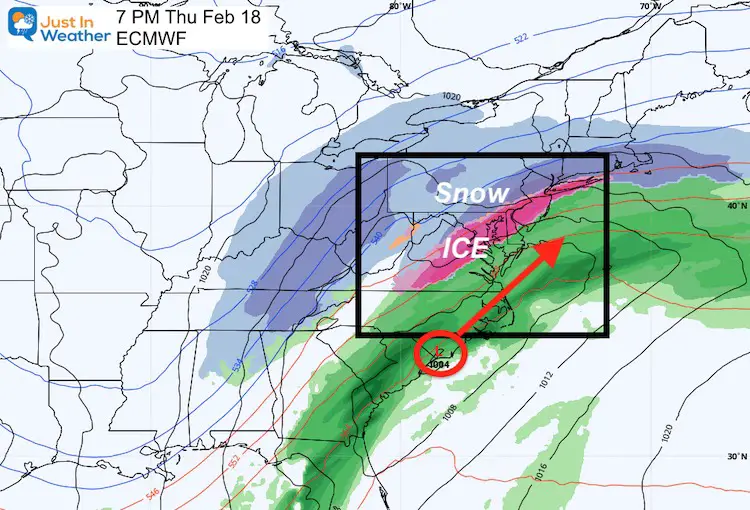 February 12 weather Thursdsy ice snow