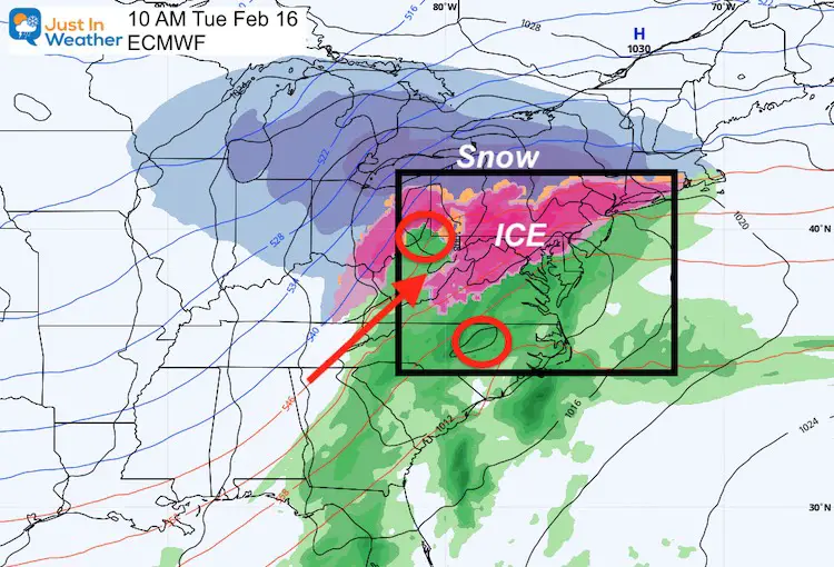 February 12 weather Tuesday ice storm