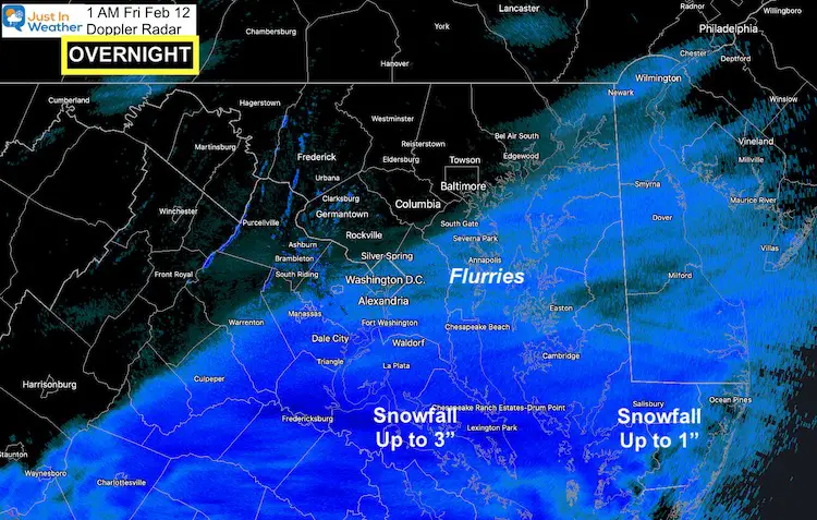 February 12 weather snow last night radar