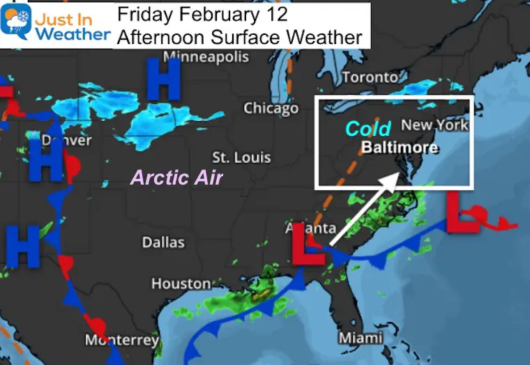 February 12 weather storm Friday afternoon