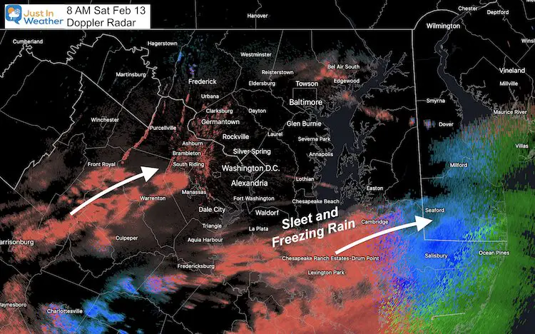 February 13 weather Saturday Morning Doppler Radar