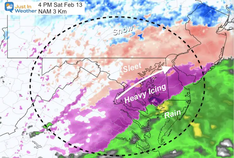 February 13 weather ice 4 PM