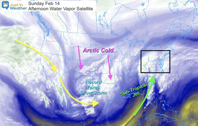 February 14 weather jet stream satellite