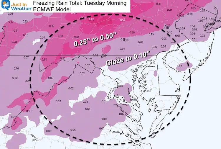 February 15 weather freezing rain total