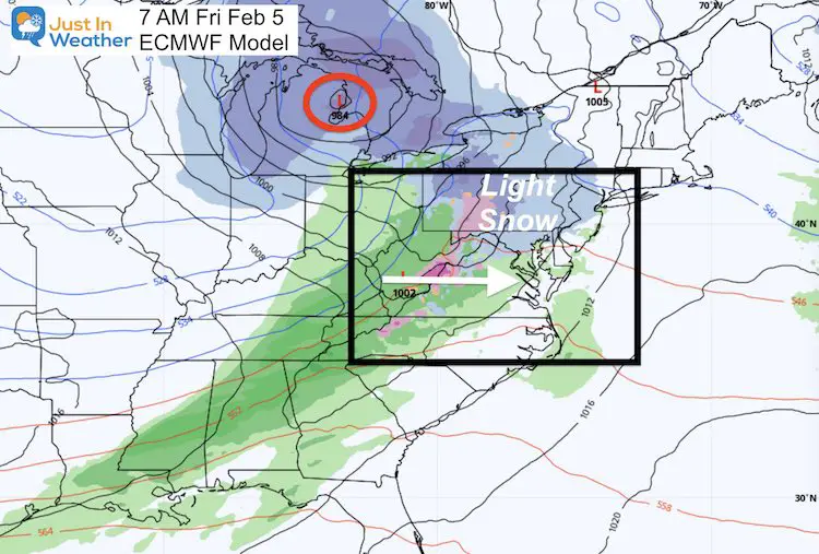 February 2 weather snow Friday