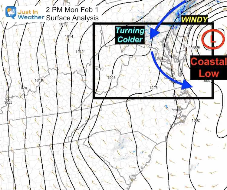 February 2 weather storm afternoon Surface